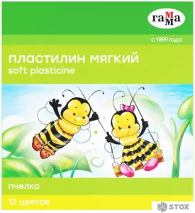 Пластилин восковой Гамма Пчелка 280032Н (12 цв) фото