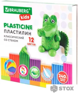 Пластилин BRAUBERG Kids 106436 (12 цветов) фото
