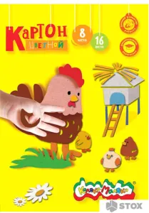 Набор цветного картона Каляка-Маляка КЦКМ16 (8 цв) фото
