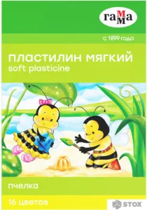 Пластилин восковой Гамма Пчелка 280030Н (16 цв) фото