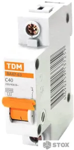 Выключатель автоматический TDM Electric ВА 47-63 1Р 6А (C) 4.5кА SQ0218-0001 фото