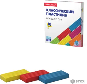 Пластилин Erich Krause Basic 50640 (10 цветов) фото
