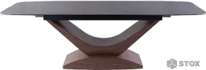 Кухонный стол Signal Dolce Ceramic DOLCESZOR180 (эффект серого мрамора/орех) фото