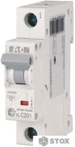 Выключатель автоматический Eaton HL-C201 1P 20A C 4.5кA 1M 194732 фото