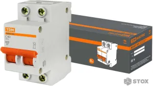 Выключатель автоматический TDM Electric ВА 47-63 2Р 63А (С) 4.5кА SQ0218-0016 фото