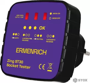 Тестер розеток Ermenrich Zing ST30 фото