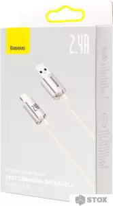 Кабель Baseus Crystal Shine USB Type-A - Lightning (2 м, розовый) фото