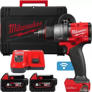 Дрель-шуруповерт Milwaukee M18 FUEL M18ONEDD3-502X 4933492802 (с 2-мя АКБ 5 Ач, кейс) фото