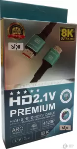 Кабель SIPU BC 8K HDMI - HDMI (5 м, черный) фото