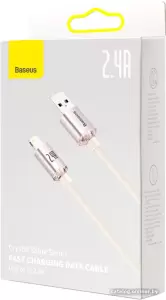 Кабель Baseus Crystal Shine USB Type-A - Lightning (2 м, розовый) фото