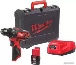Дрель-шуруповерт Milwaukee M12 BDD-201C 4933479439 (с 1-м АКБ, кейс) фото