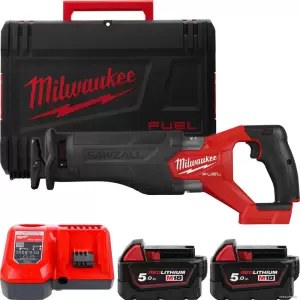 Сабельная пила Milwaukee Fuel M18 M18FSZ-502X 4933478291 (с 2-мя АКБ, кейс) фото
