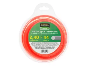 Леска ф 2.4 мм х 44 м шестигр. сеч. STARTUL GARDEN фото