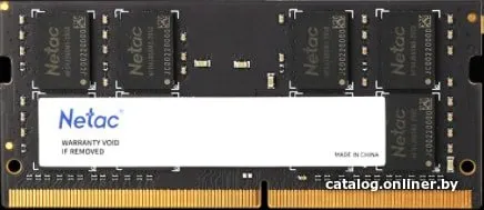 Память DDR4 16GB 3200MHz Netac NTBSD4N32SP-16 Basic RTL PC4-25600 CL22 SO-DIMM 260-pin 1.2В single rank Ret фото