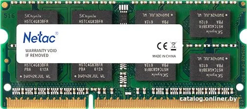 Память DDR3L 8GB 1600MHz Netac NTBSD3N16SP-08 Basic RTL PC3-12800 CL11 SO-DIMM 204-pin 1.35В single rank Ret фото