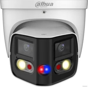 Видеокамера Dahua DH-IPC-PDW3849P-A180-E2-AS-PV-0280B купольная, 2x 4Мп, 1/2.7" CMOS, ИК подсветка 25 м, LED подсветка 20 м, объектив: 2.8 мм, видеоаналитика: SMD 4.0 интеллектуальный детектор движения фото