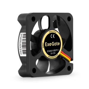 Вентилятор 5В DC ExeGate EX05010B3P-5 (50x50x10 мм, 2-Ball (двойной шарикоподшипник), 3pin, 5500RPM, 27dBA) EX297002RUS фото