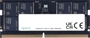 Оперативная память Apacer 16ГБ DDR5 SODIMM 4800 МГц AS16GHB48CTBBGH 16 ГБ, 1 модуль DDR5 SO-DIMM, частота 4800 МГц, CL 40T, напряжение 1.1 В фото