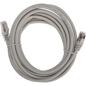 Патч-корд S/FTP REXANT CAT 6A (10G), RJ45-RJ45, 28AWG, LSZH, серый, 5м 02-0390-5 фото