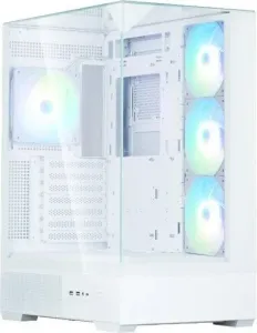 Корпус Zalman P40 Prism Plus Белый материал: сталь, окно: закалённое стекло, 2хUSB3.0, 1xUSB Type-C, Audio, без БП, 4x2.5"/3.5”, 7 слотов расширения, ATX, длина видеокарты: 420 фото