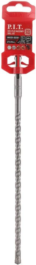 Бур по бетону P.I.T. AMAS01-0826P (SDS-Plus 4Power, 8x260 мм, 4 реж. кромки, 4-х заходная спираль) Бур по бетону P.I.T. AMAS01-0826P (SDS-Plus 4Power, 8x260 мм, 4 реж. кромки, 4-х заходная спираль) фото