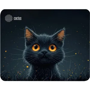 Коврик для мыши Cactus Black Cat 250x200x3мм (CS-MPC-D09S) фото