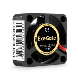 Вентилятор 5В DC ExeGate EX02510S2P-5 (25x25x10 мм, Sleeve bearing (подшипник скольжения), 2pin, 10000RPM, 22dBA) EX295187RUS фото
