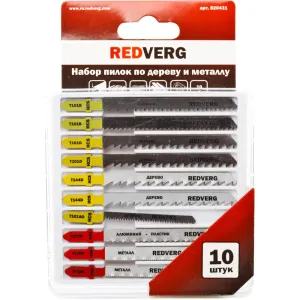 Набор пилок для лобзика универсальный, 10 шт. REDVERG 6623572 фото