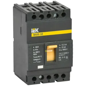 Выключатель автоматический IEK ВА88-32 3Р 100А 25кА SVA10-3-0100 Выключатель автоматический IEK ВА88-32 3Р 100А 25кА SVA10-3-0100 фото