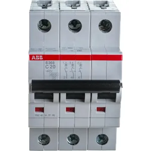 Автоматический модульный выключатель ABB 3п C S203 6кА 20А 2CDS253001R0204 фото