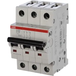 Автоматический выключатель ABB 3-полюсной S203 D16 2CDS253001R0161 Автоматический выключатель ABB 3-полюсной S203 D16 2CDS253001R0161 фото