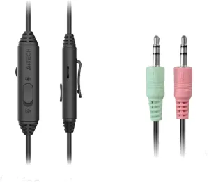 Наушники с микрофоном A4Tech Fstyler FH100 черный 2м накладные оголовье FH100 STONE BLACK фото