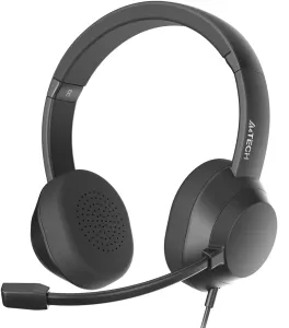 Наушники с микрофоном A4Tech Fstyler FH150U черный 2м накладные USB оголовье FH150U BLACK фото