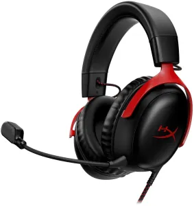 Наушники с микрофоном HyperX Cloud III черный/красный 1.2м мониторные оголовье 727A9AA фото