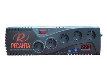 Стабилизатор напряжения Ресанта С1500 1.739кВА однофазный серый 63/6/33 фото