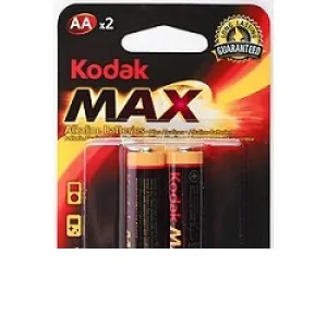 Kodak LR6-2Bl Max Super Alkaline [KAA-2] 40/200/13200 2 шт. в уп-ке B0005131 фото