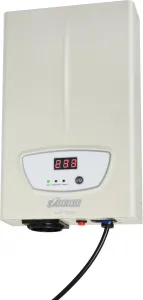 Стабилизатор POWERMAN AVS 1000S, ступенчатый регулятор, цифровые индикаторы уровней напряжения, 1000ВА, 140-260В, максимальный входной ток 7А, 1 евророзетка, IP-20, навесного исполнения, 290мм х 175мм х 68мм, 3,09 кг./ Stabilizer POWERMAN AVS 1000S, step- фото