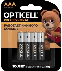 Батарея Opticell Professional LR03 AAA 4шт блистер 5052002 фото