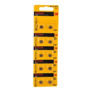 Kodak AG11 361 LR721, LR58 [KAG11-10] Max Button Cell 100/1000/98000 10 шт. в уп-ке фото