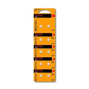 Kodak AG3 392 LR736, LR41 [KAG3-10] Max Button Cell 100/1000/80000 10 шт. в уп-ке фото