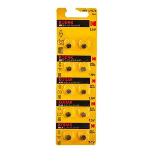 Kodak AG4 377 LR626, LR66 [KAG4-10] Max Button Cell 100/1000/98000 10 шт. в уп-ке фото
