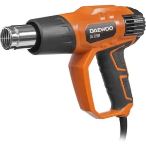 DAEWOO DAH 2200, Фен (термовоздуходувка), 2200Вт, 50°С-550°С, 350/500 л/мин, кейс, комплект из 6-ти насадок, арт 28726 фото