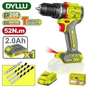 Дрель-шуруповерт ударная аккумуляторная DYLLU DTCDP5282 фото