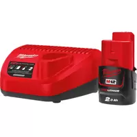 Аккумулятор с зарядным устройством Milwaukee M12 M12NRG-201 4933451900 (12В/2 Ач + 12В) фото