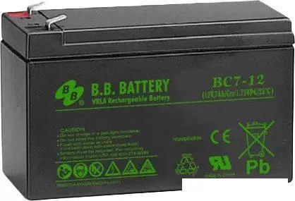 Аккумулятор для ИБП B.B. Battery BC7-12 (12В/7 А·ч) фото