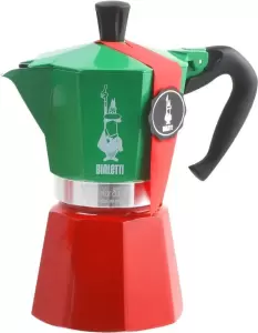 Гейзерная кофеварка Bialetti Moka Express Tricolor (6 порций) фото