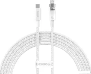 Кабель Baseus Explorer Series Fast Charging Cable with Smart Temperature Control 20W USB Type-C - Lightning (2 м, белый) фото