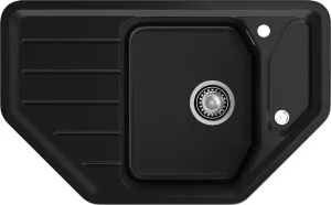 Кухонная мойка GRANFEST CORNER C-800E черный фото