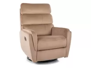 Кресло SIGNAL ARGOS Velvet раскладное, бежевый фото