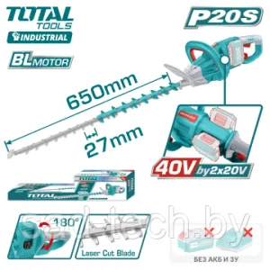 Кусторез аккумуляторный TOTAL THTLI40028 фото